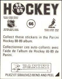 1988-89 Panini Hockey Stickers #66 Los Angeles Kings Team Logo Back