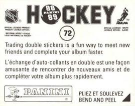 1988-89 Panini Hockey Stickers #72 Jay Wells Back