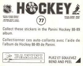1988-89 Panini Stickers #77 Bernie Nicholls Back
