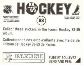 1988-89 Panini Hockey Stickers #88 Dave Archibald Back