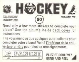 1988-89 Panini Hockey Stickers #90 Scott Bjugstad Back