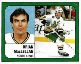 1988-89 Panini Hockey Stickers #95 Brian MacLellan Front