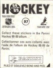 1988-89 Panini Hockey Stickers #97 Minnesota North Stars Back
