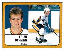 1988-89 Panini Hockey Stickers #101 Brian Benning Front