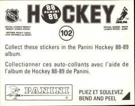 1988-89 Panini Stickers #102 Gordie Roberts Back