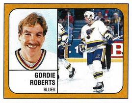 1988-89 Panini Hockey Stickers #102 Gordie Roberts Front