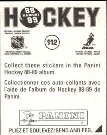 1988-89 Panini Hockey Stickers #112 St. Louis Blues Back