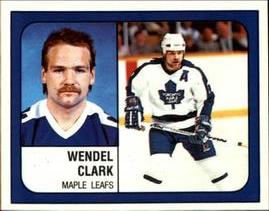 1988-89 Panini Hockey Stickers #121 Wendel Clark Front