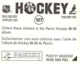 1988-89 Panini Hockey Stickers #127 Mark Osborne Back
