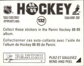 1988-89 Panini Hockey Stickers #132 Kirk McLean Back