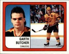 1988-89 Panini Hockey Stickers #134 Garth Butcher Front