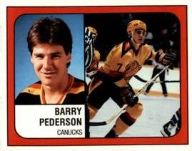 1988-89 Panini Hockey Stickers #138 Barry Pederson Front