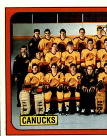 1988-89 Panini Stickers #144 Vancouver Canucks Team Photo Front