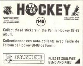 1988-89 Panini Stickers #149 Randy Carlyle Back