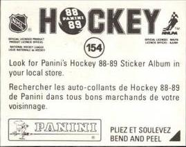 1988-89 Panini Stickers #154 Iain Duncan Back