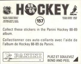 1988-89 Panini Stickers #157 Andrew McBain Back