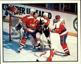 1988-89 Panini Stickers #163 Washington Defeats Flyers Front