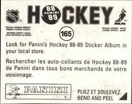 1988-89 Panini Hockey Stickers #165 Devils Skate Past Capitals Back