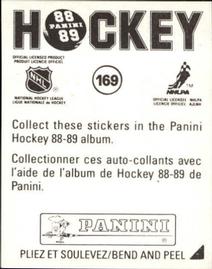 1988-89 Panini Hockey Stickers #169 Clarence S. Campbell Bowl Back