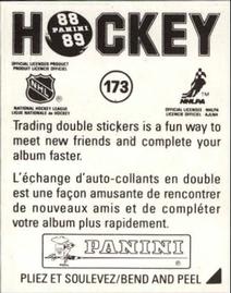 1988-89 Panini Hockey Stickers #173 Oilers Overpowered Detroit Back