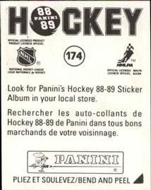 1988-89 Panini Hockey Stickers #174 Edmonton Celebrate a Victory in Game 1 Back