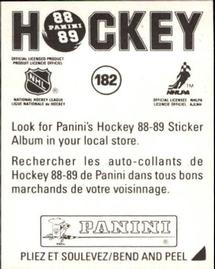 1988-89 Panini Stickers #182 Conn Smythe Trophy Back
