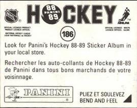 1988-89 Panini Hockey Stickers #186 Edmonton Oilers Celebrate Back