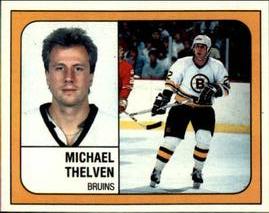 1988-89 Panini Hockey Stickers #206 Michael Thelven Front
