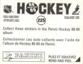 1988-89 Panini Hockey Stickers #225 Adam Creighton Back