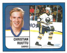 1988-89 Panini Hockey Stickers #227 Christian Ruuttu Front