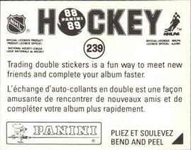 1988-89 Panini Hockey Stickers #239 John Anderson Back