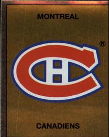 1988-89 Panini Hockey Stickers #249 Montreal Canadiens Team Logo Front