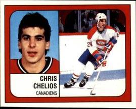 1988-89 Panini Hockey Stickers #253 Chris Chelios Front