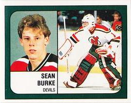 1988-89 Panini Hockey Stickers #267 Sean Burke Front