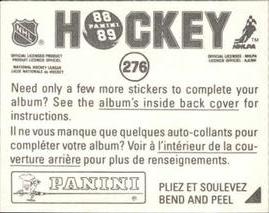 1988-89 Panini Hockey Stickers #276 Brendan Shanahan Back