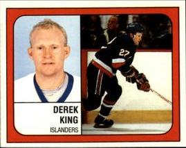 1988-89 Panini Hockey Stickers #289 Derek King Front