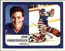 1988-89 Panini Hockey Stickers #300 John Vanbiesbrouck Front