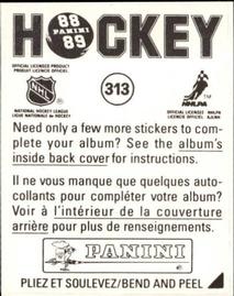 1988-89 Panini Hockey Stickers #313 Philadelphia Flyers Team Logo Back