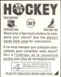 1988-89 Panini Hockey Stickers #327 Philadelphia Flyers Back