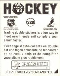 1988-89 Panini Hockey Stickers #329 Pittsburgh Penguins Team Logo Back