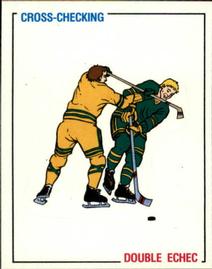 1988-89 Panini Hockey Stickers #379 Cross-checking Front