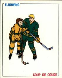 1988-89 Panini Hockey Stickers #380 Elbowing Front