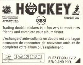1988-89 Panini Hockey Stickers #383 Hooking Back