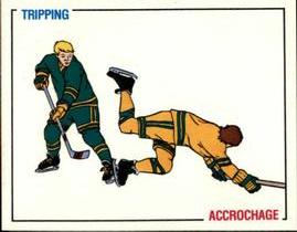 1988-89 Panini Hockey Stickers #386 Tripping Front