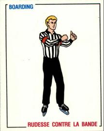 1988-89 Panini Hockey Stickers #387 Boarding Front