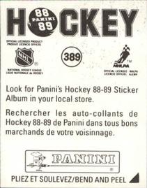 1988-89 Panini Hockey Stickers #389 Delayed Calling of Penalty Back