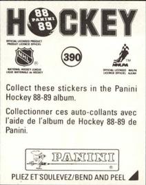 1988-89 Panini Hockey Stickers #390 Kneeing Back