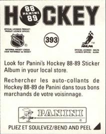 1988-89 Panini Hockey Stickers #393 Slashing Back