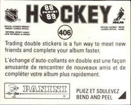 1988-89 Panini Hockey Stickers #406 Mats Naslund Back