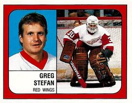 1988-89 Panini Hockey Stickers #37 Greg Stefan Front